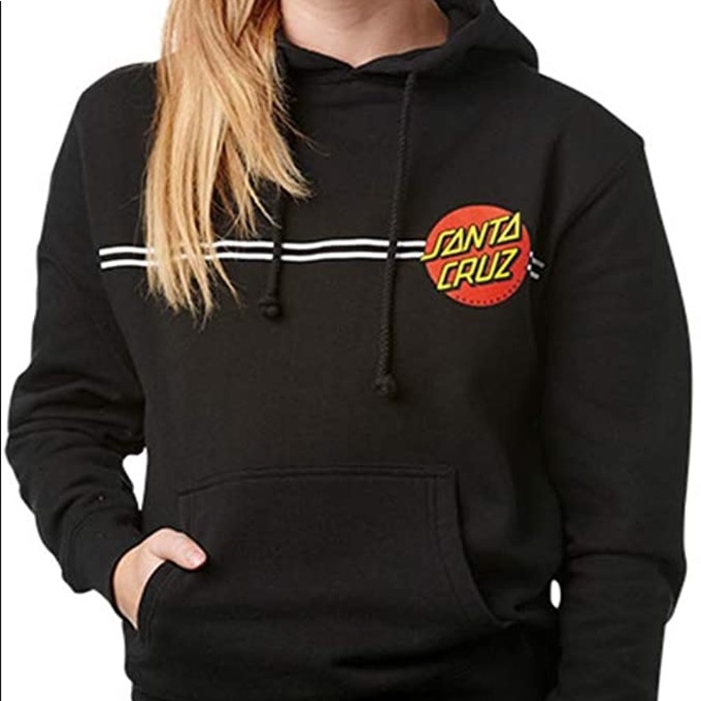 Black Santa Cruz Hoodie (NWOT)